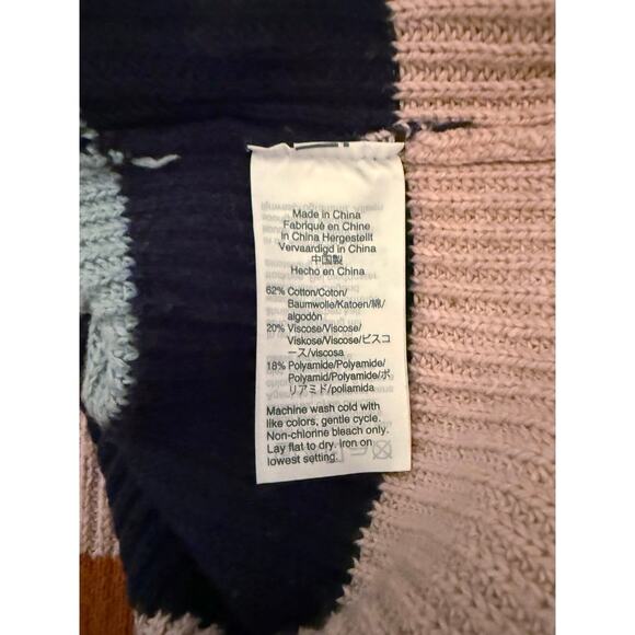 Madewell Oversized Rainbow Stripe Pullover Sweater | Cotton Knit Crewneck XS - Picture 11 of 12